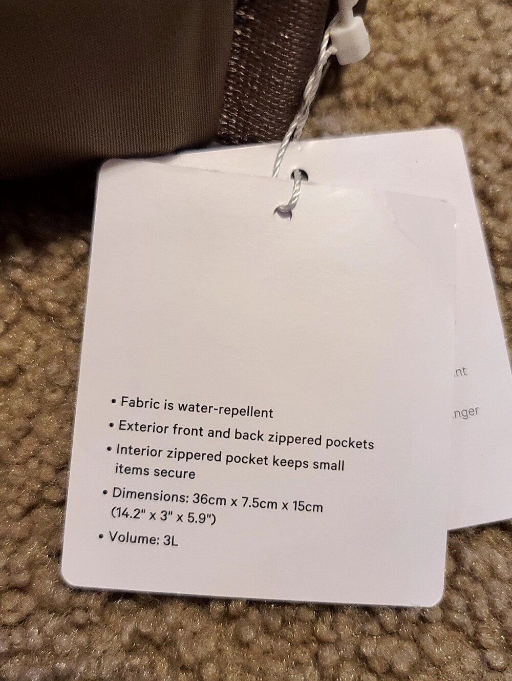 Lululemon City Essentials Beige/Tan Belt Bag - Picture 5 of 9